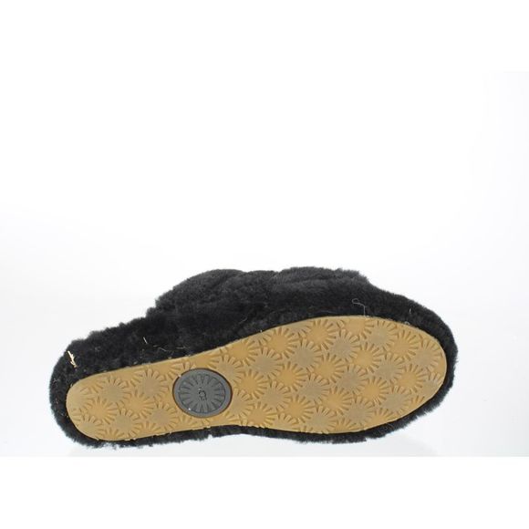 UGG Womens Fluff Yeah Slide Black Mule Slippers Size 9 Medium (B, M) - Picture 4 of 4